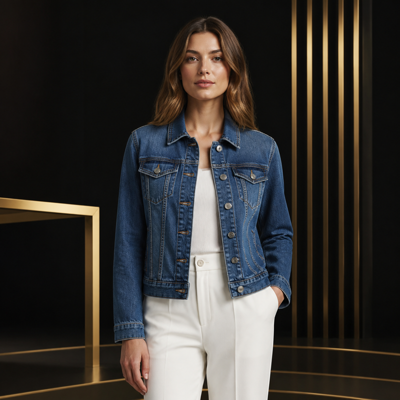 Denim tops and jackets